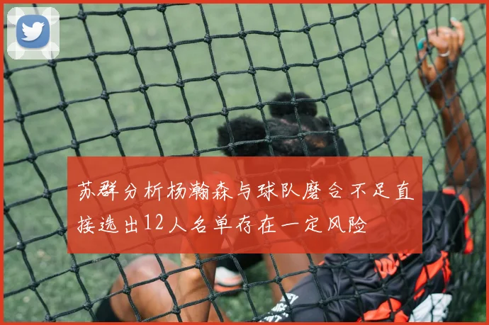 苏群分析杨瀚森与球队磨合不足直接选出12人名单存在一定风险